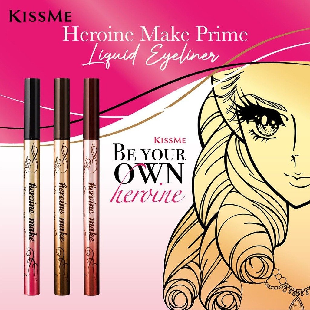 Bút Kẻ Mắt Nước Kissme Bền Màu Không Trôi Đen Bóng 0.4ml