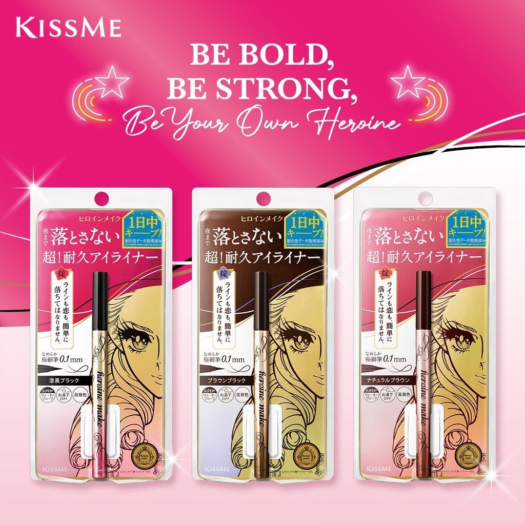 Bút Kẻ Mắt Nước Kissme Bền Màu Không Trôi Đen Bóng 0.4ml
