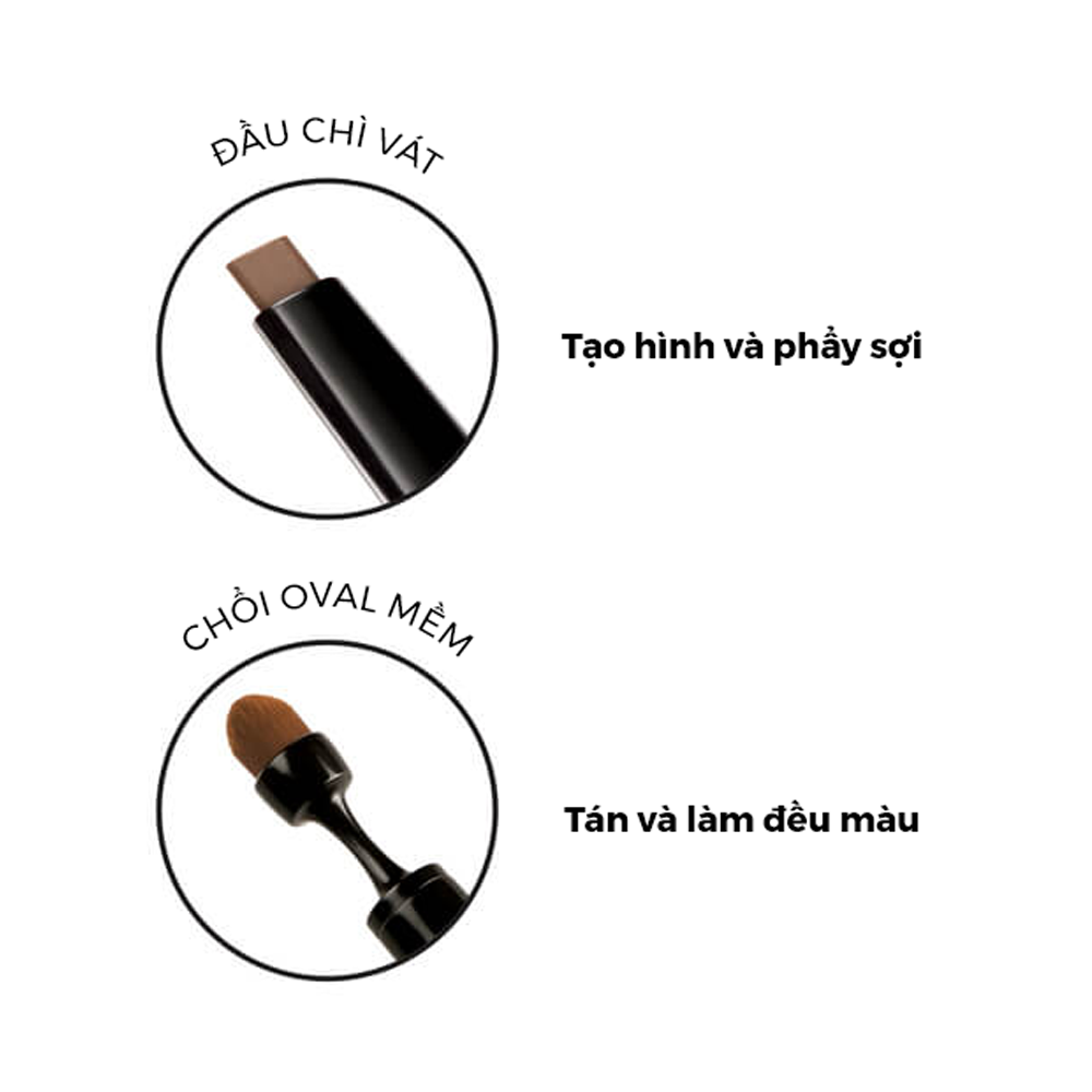 Chì Kẻ Mày Silkygirl Hai Đầu Lâu Trôi 01 Nâu Tự Nhiên 0.15g