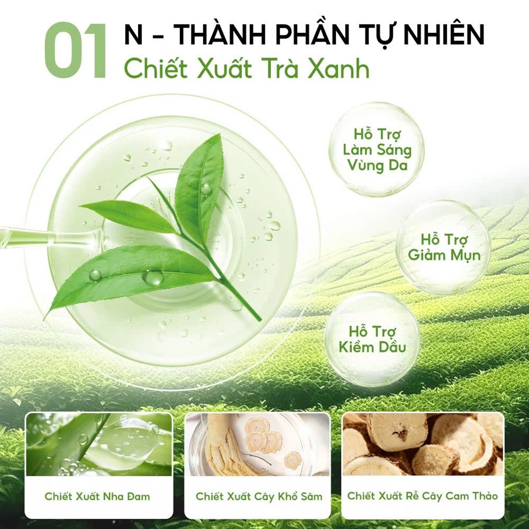 Combo 10 Mặt Nạ Colorkey Hỗ Trợ Giảm Dầu Mụn Từ Trà Xanh & BHA 25ml