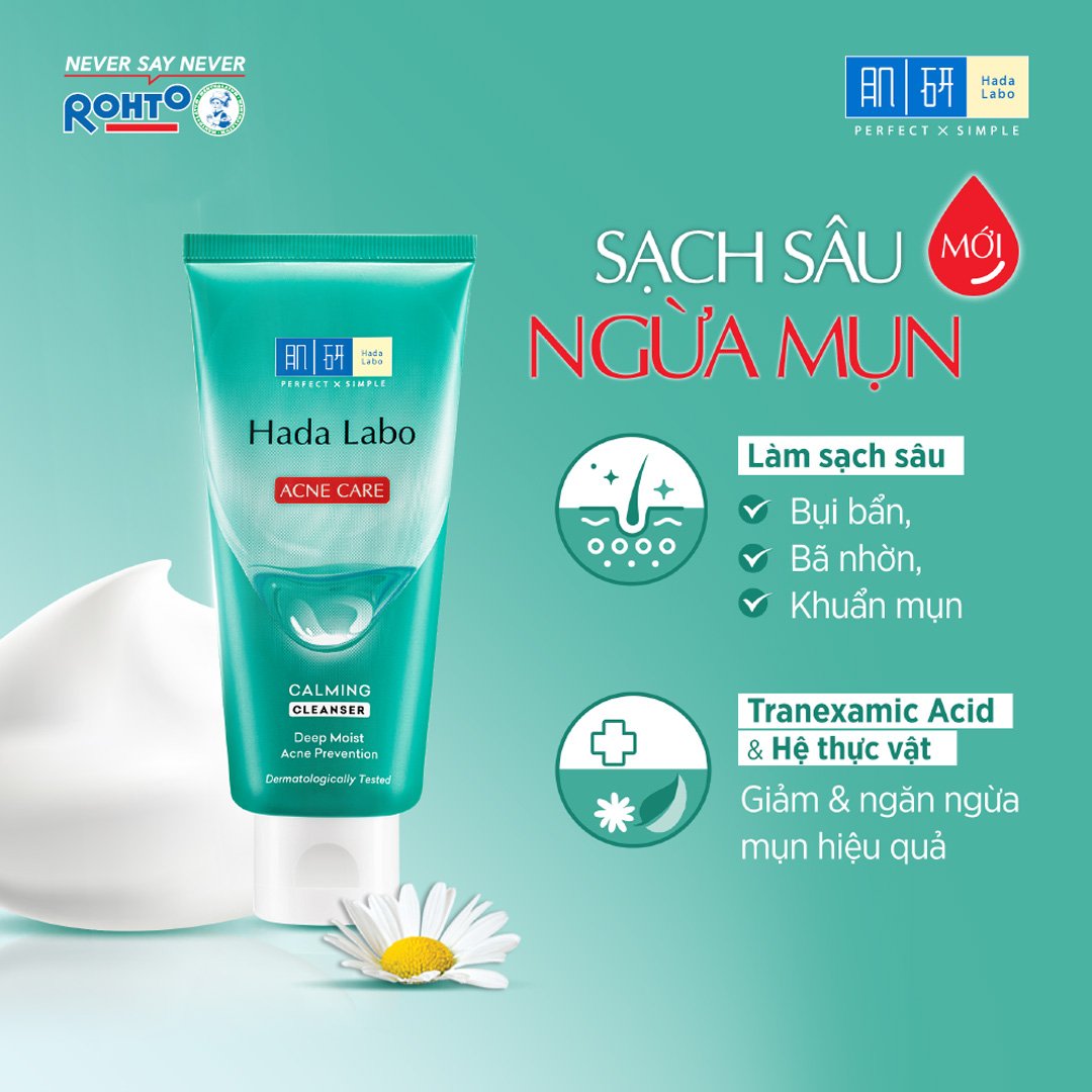 Combo 2 Kem Rửa Mặt Hada Labo Cho Da Mụn Và Nhạy Cảm 80g