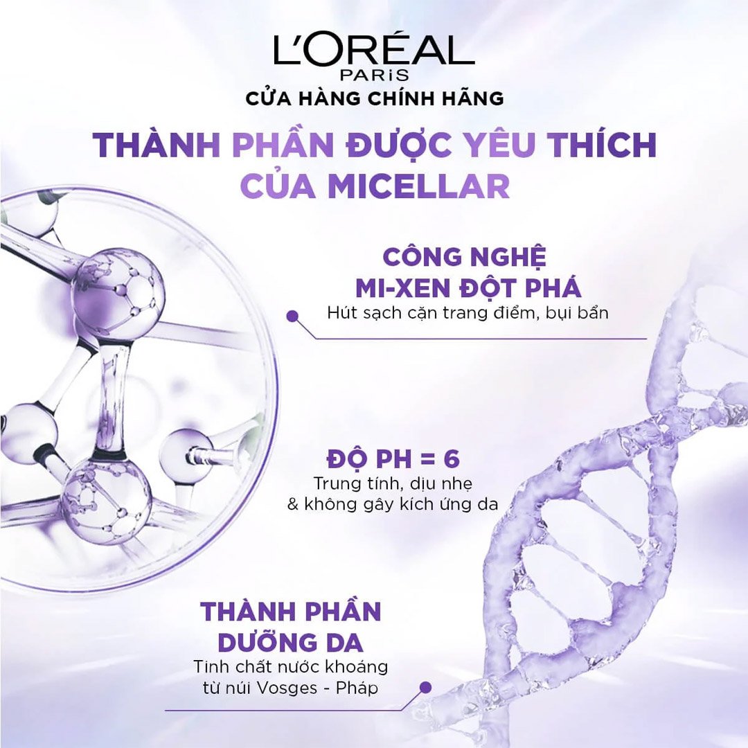 Combo 2 Nước Tẩy Trang L'Oreal Căng Mịn Da 400ml+95ml