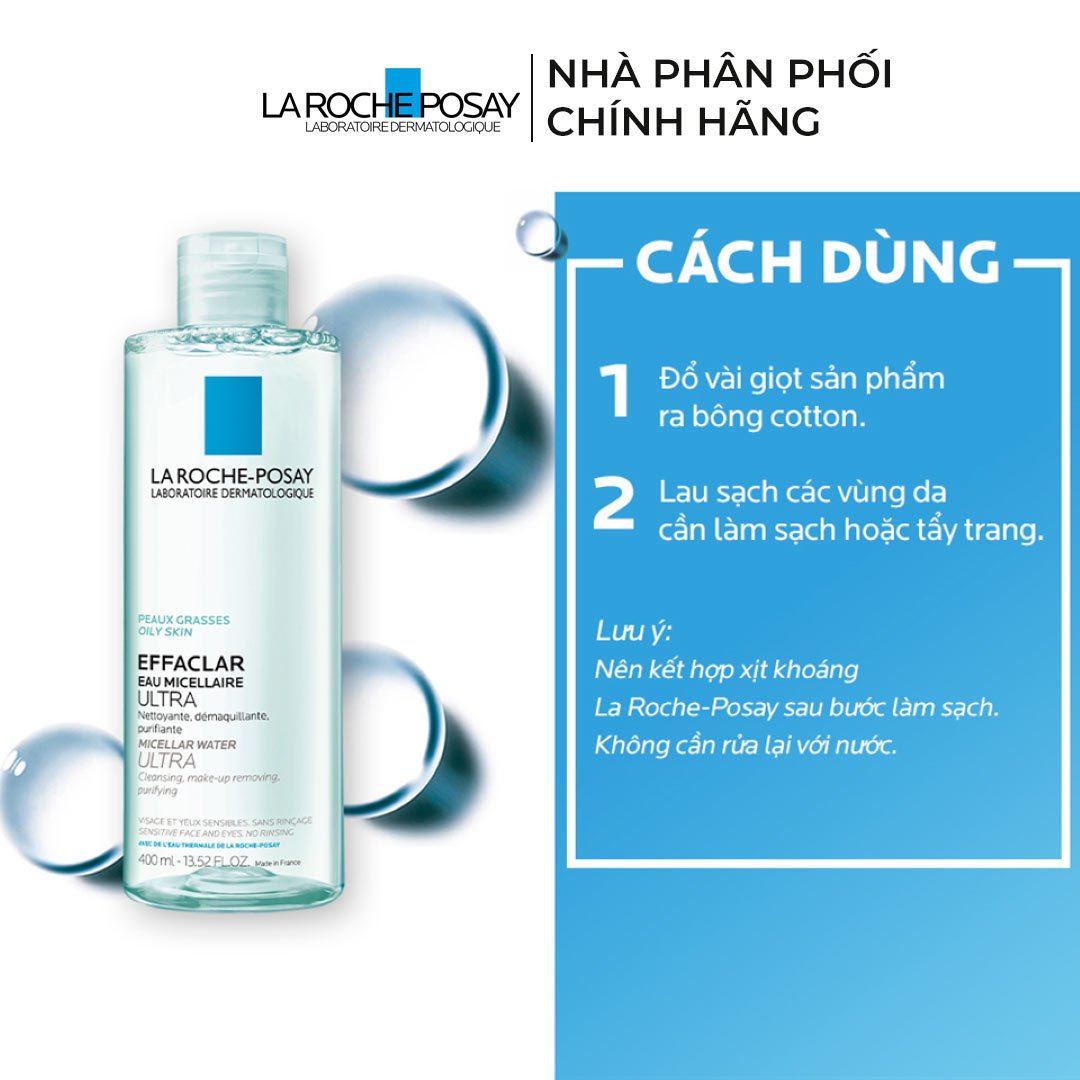 Combo 2 Nước Tẩy Trang La Roche-Posay Cho Da Dầu, Nhạy Cảm 400ml