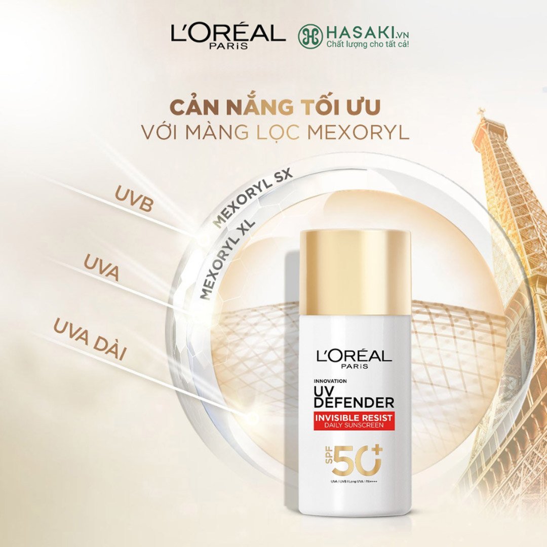 Combo L'Oreal Kem Chống Nắng X20 Mỏng Nhẹ 50ml + Kem Dưỡng Sáng Da Mờ Thâm Ban Ngày 15ml + Nước Tẩy Trang Căng Mịn Da 95ml