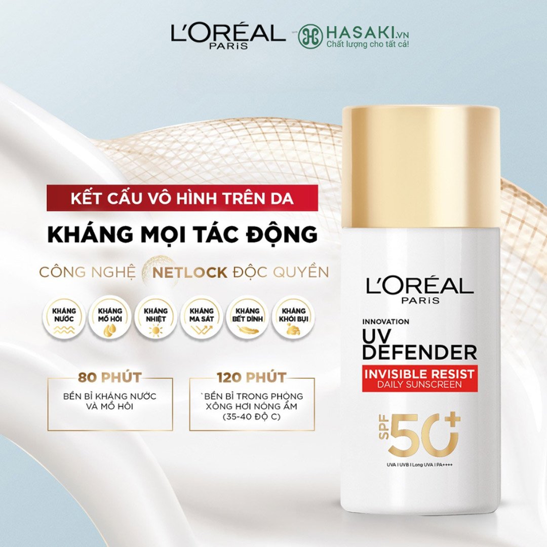 Combo L'Oreal Kem Chống Nắng X20 Mỏng Nhẹ 50ml + Kem Dưỡng Sáng Da Mờ Thâm Ban Ngày 15ml + Nước Tẩy Trang Căng Mịn Da 95ml