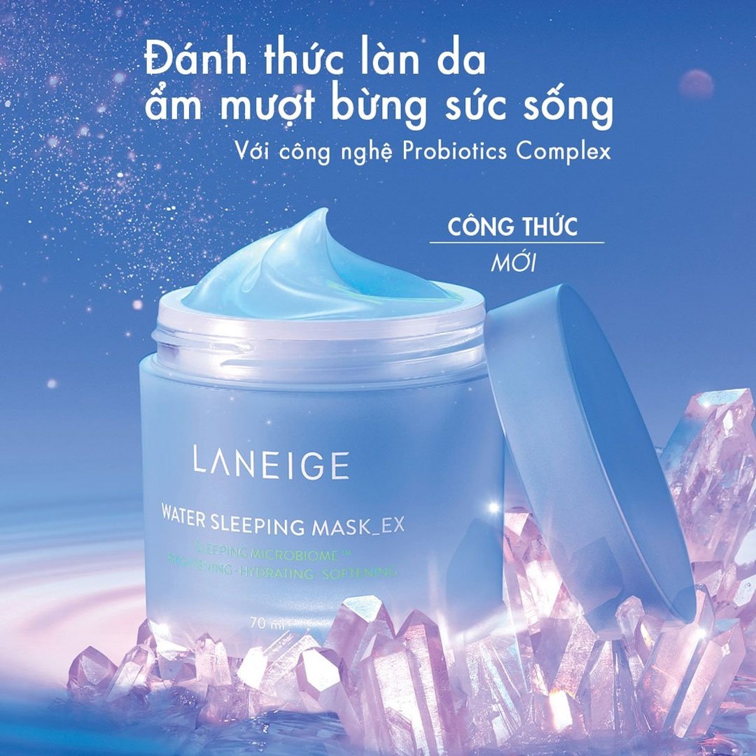 Combo Laneige Mặt Nạ Ngủ Dưỡng Ẩm 70ml + Mặt Nạ Ngủ Môi Hương Quả Mọng 8g