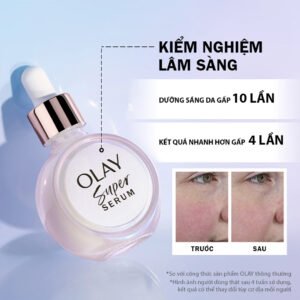 Combo Olay Serum Sức Mạnh Từ 5 Dưỡng Chất 30ml + Kem Dưỡng Ngừa Lão Hóa Da Ban Đêm 50g
