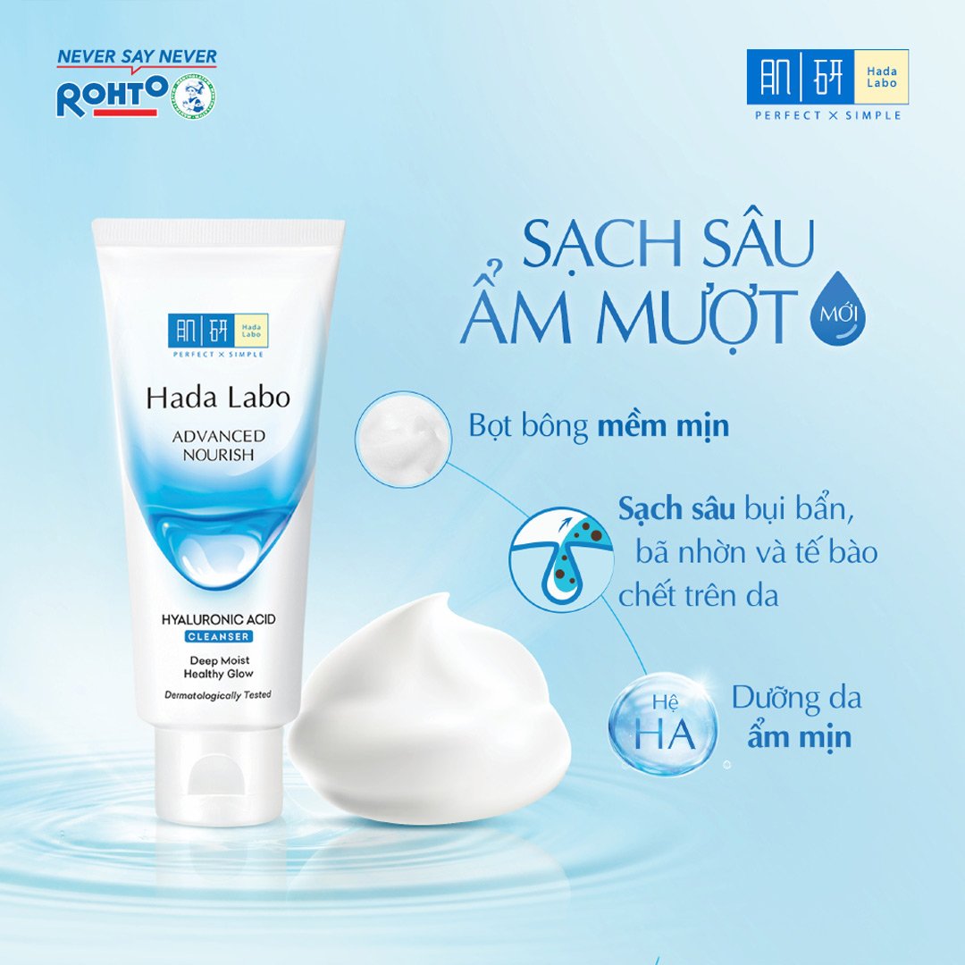 Combo Hada Labo Kem Rửa Mặt & Lotion Dưỡng Ẩm Da Thường