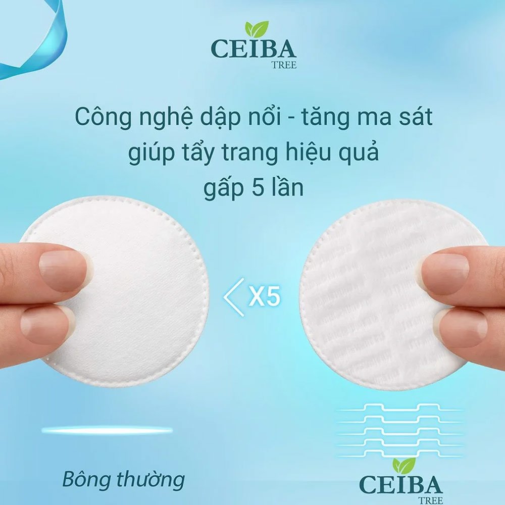 Bông Tẩy Trang Ceiba Hữu Cơ 80 Miếng