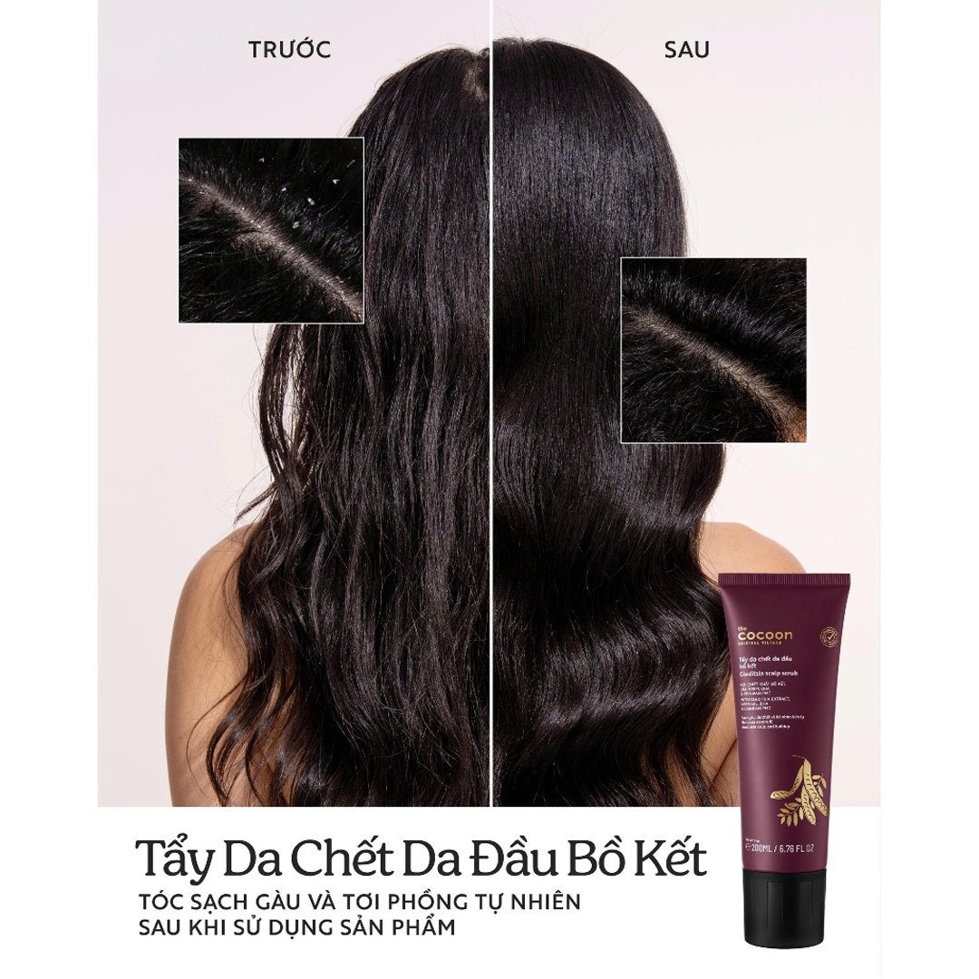 Combo 2 Tẩy Da Chết Da Đầu Cocoon Chiết Xuất Bồ Kết 200ml