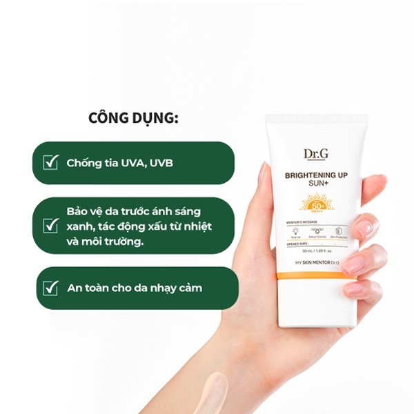 Combo Dr.G Kem Dưỡng Cấp Ẩm, Phục Hồi 70ml & Kem Chống Nắng Sáng Da 20ml
