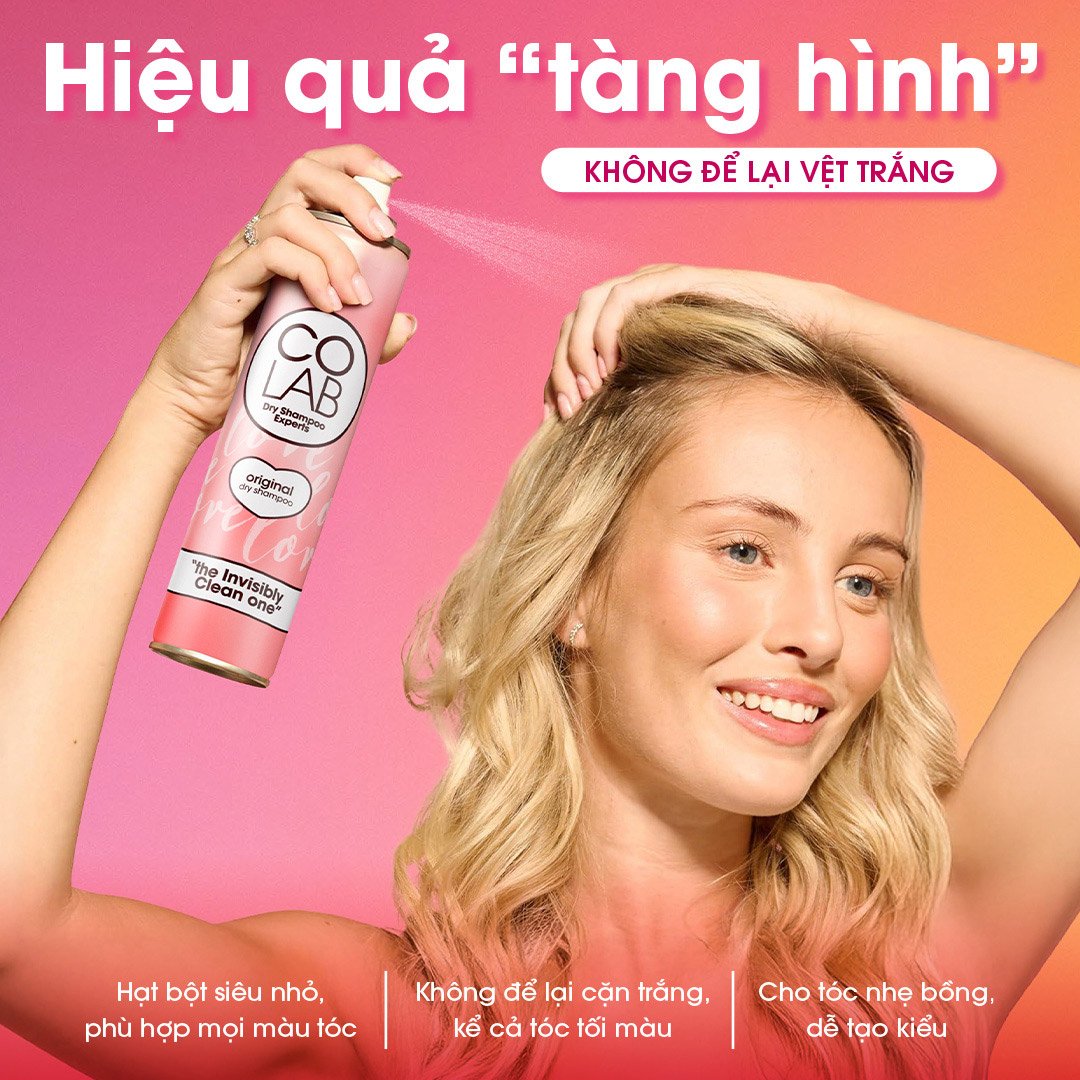 Dầu Gội Khô Colab Dark Phủ Bạc Chân Tóc 200ml