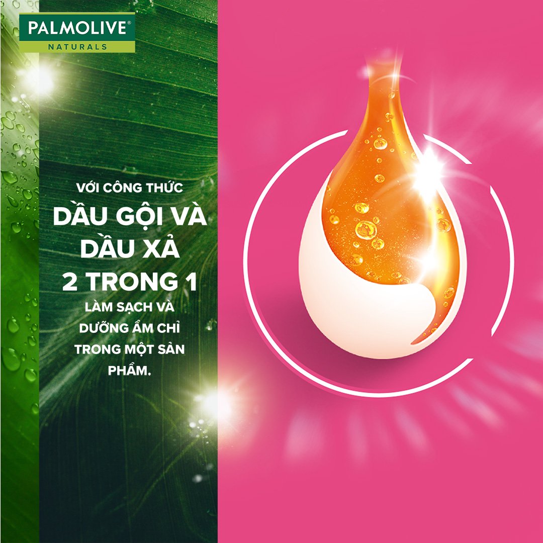 Dầu Gội Xả Palmolive Dưỡng Ẩm Tóc Từ Sữa Dừa 180ml