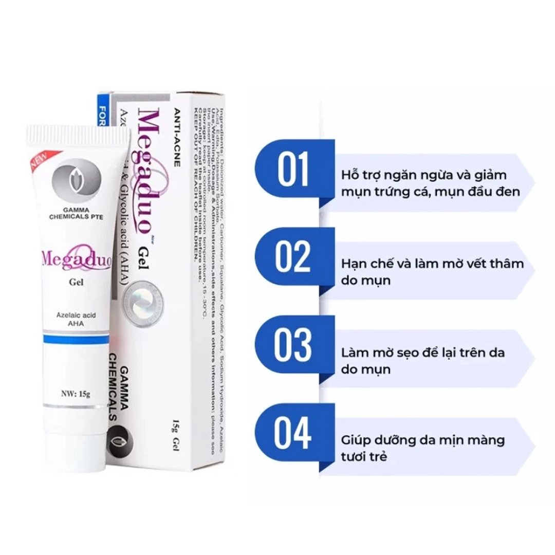 Gel Dưỡng Megaduo Giảm Mụn, Mờ Thâm 15g