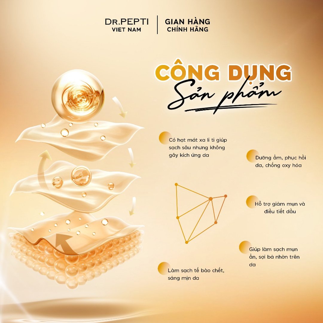 Gel Tẩy Da Chết Dr.Pepti Dịu Nhẹ, Phục Hồi Da 100ml