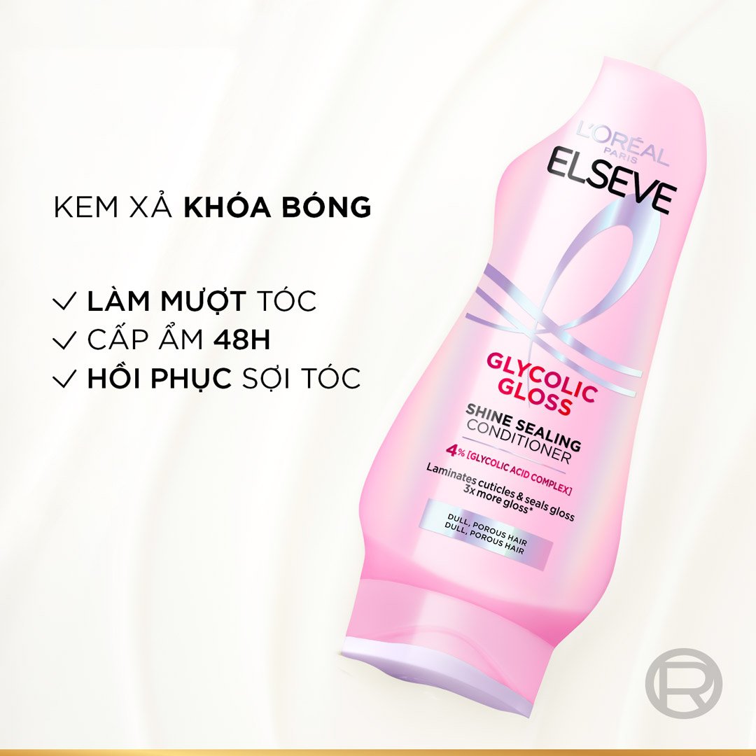 Kem Xả L'Oreal Khóa Giữ Độ Bóng Cho Tóc 375ml