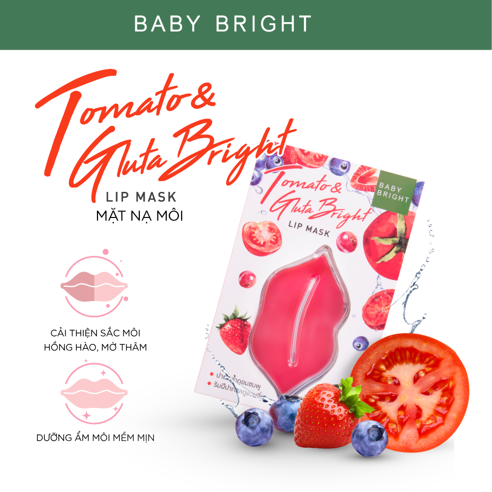Mặt Nạ Môi Baby Bright Chiết Xuất Cà Chua & Glutathione 10g