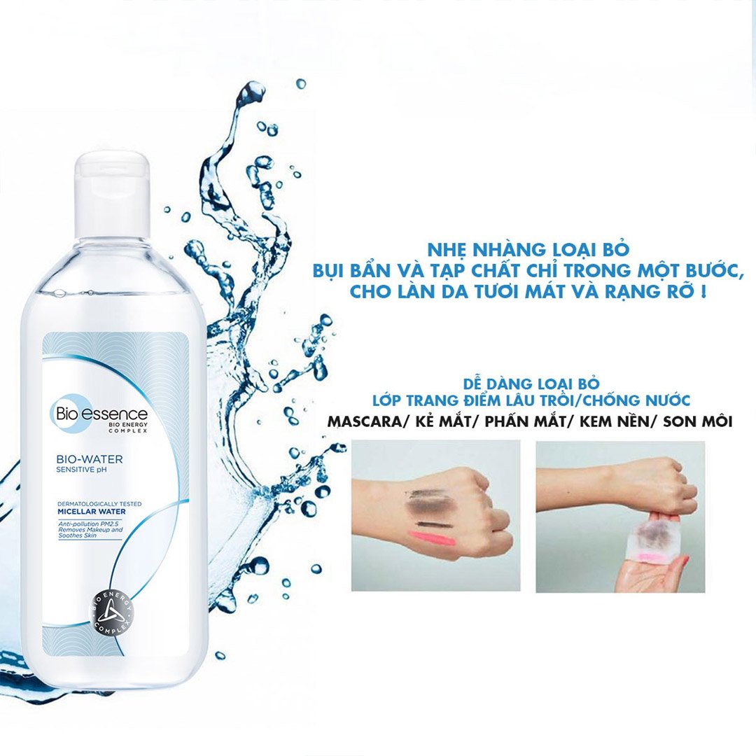 Nước Tẩy Trang Bio-essence Không Cồn Sạch Sâu Da 100ml
