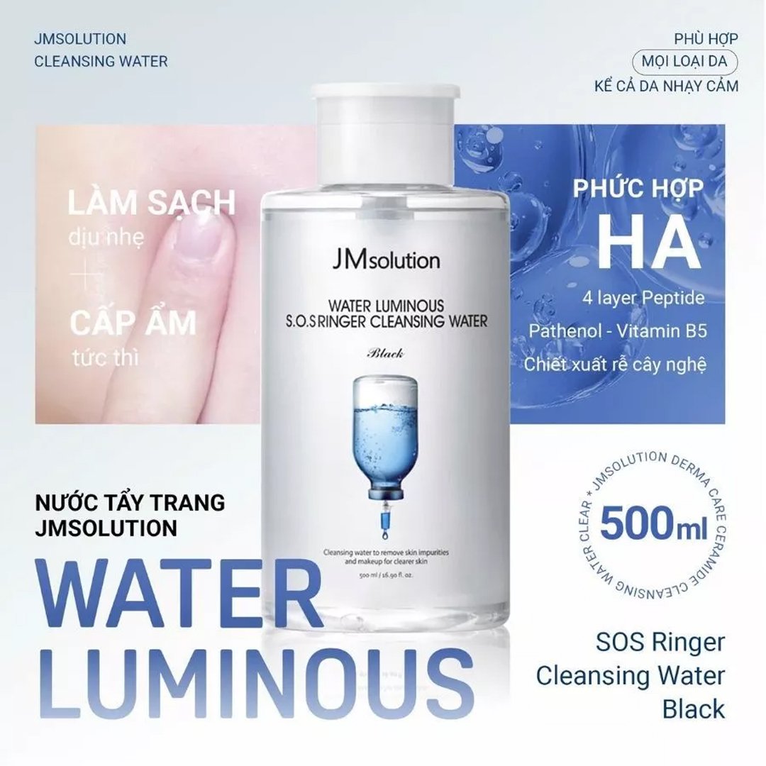 Nước Tẩy Trang JMsolution Làm Sạch, Bổ Sung Độ Ẩm 500ml