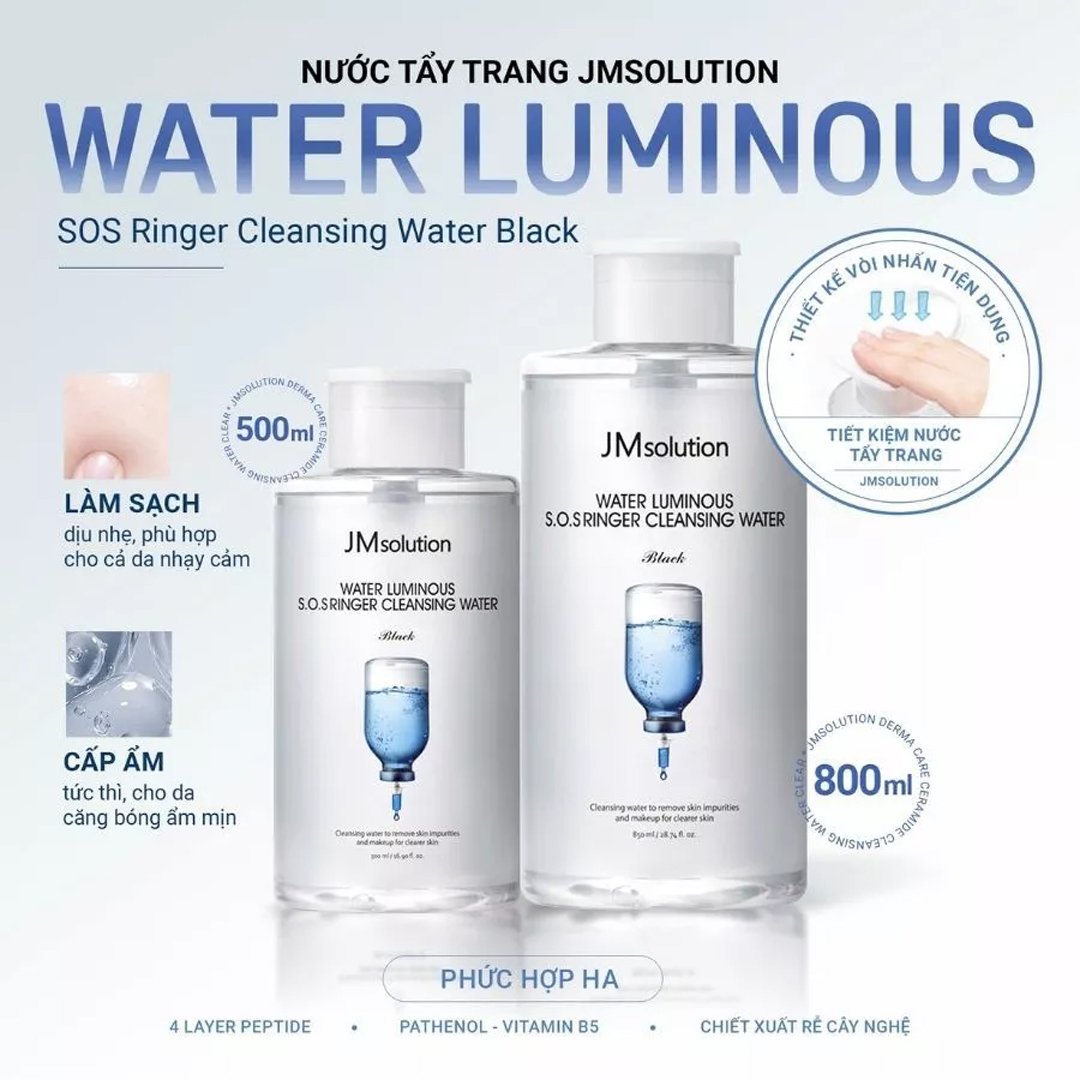 Nước Tẩy Trang JMsolution Làm Sạch, Bổ Sung Độ Ẩm 500ml