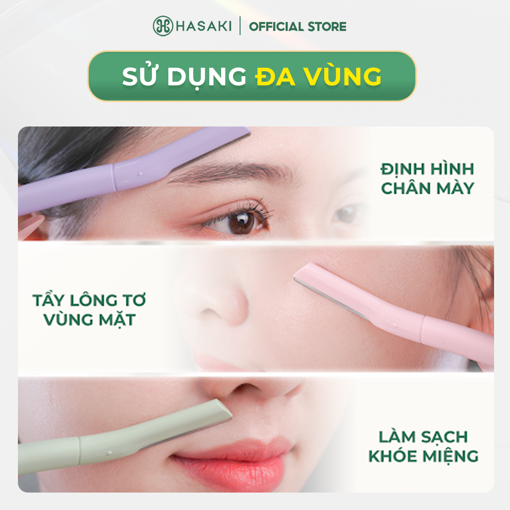 Dao Cạo Mày Và Mặt Hotosu Cao Cấp (3 Cây Nhiều Màu)