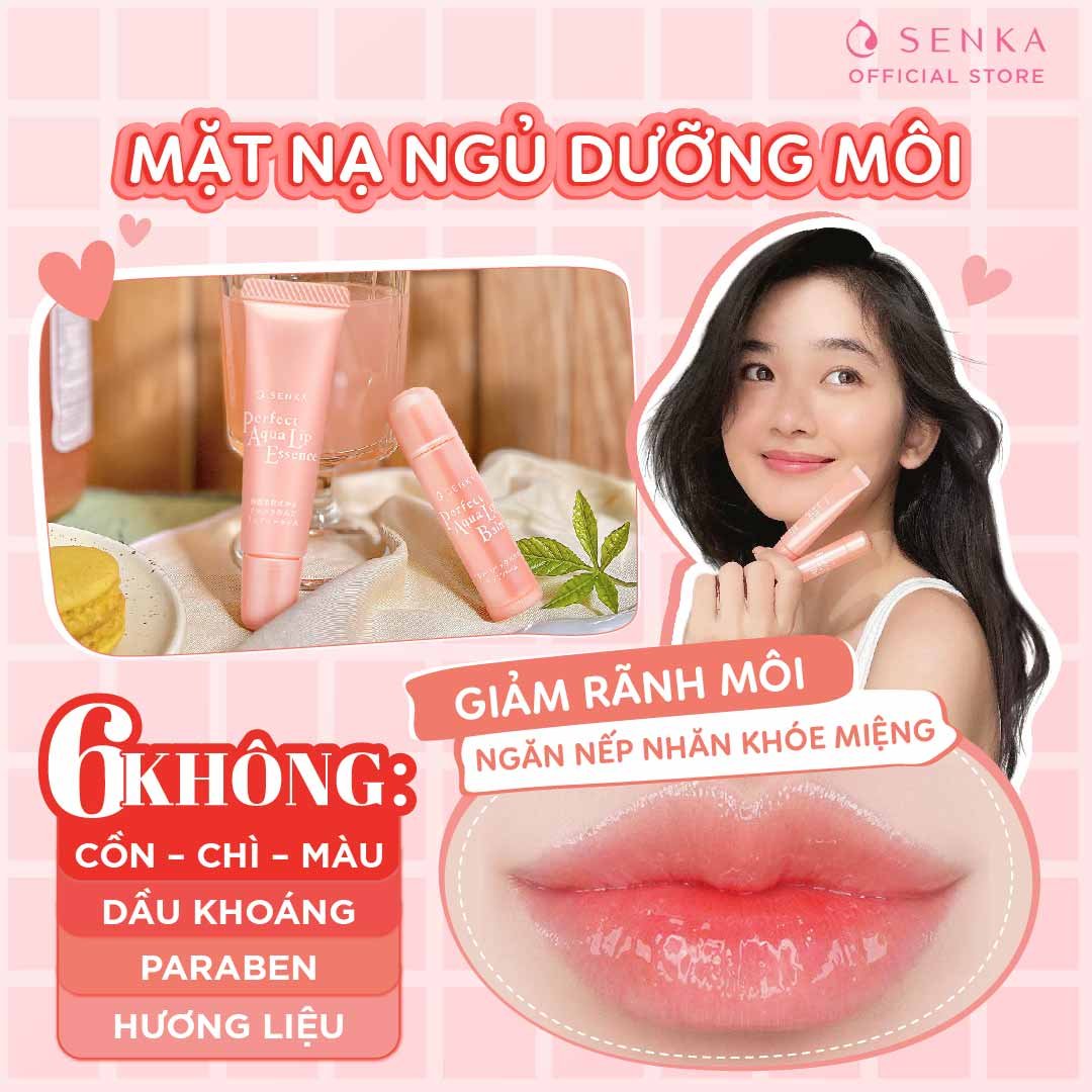 Tinh Chất Dưỡng Môi Senka Cấp Ẩm & Ngừa Khô, Nẻ Môi 10g