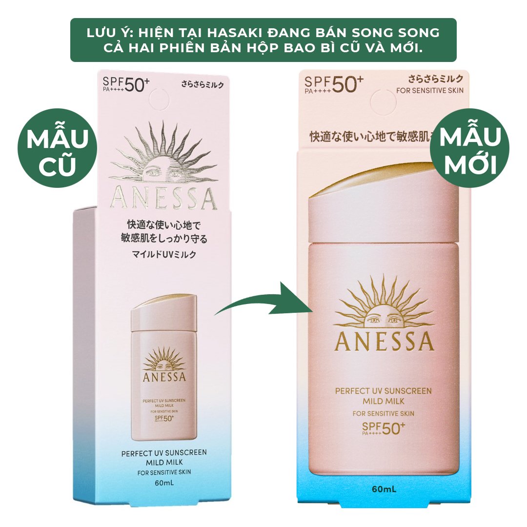 Combo 2 Sữa Chống Nắng Anessa Cho Da Nhạy Cảm & Trẻ Em 60ml (Mới)