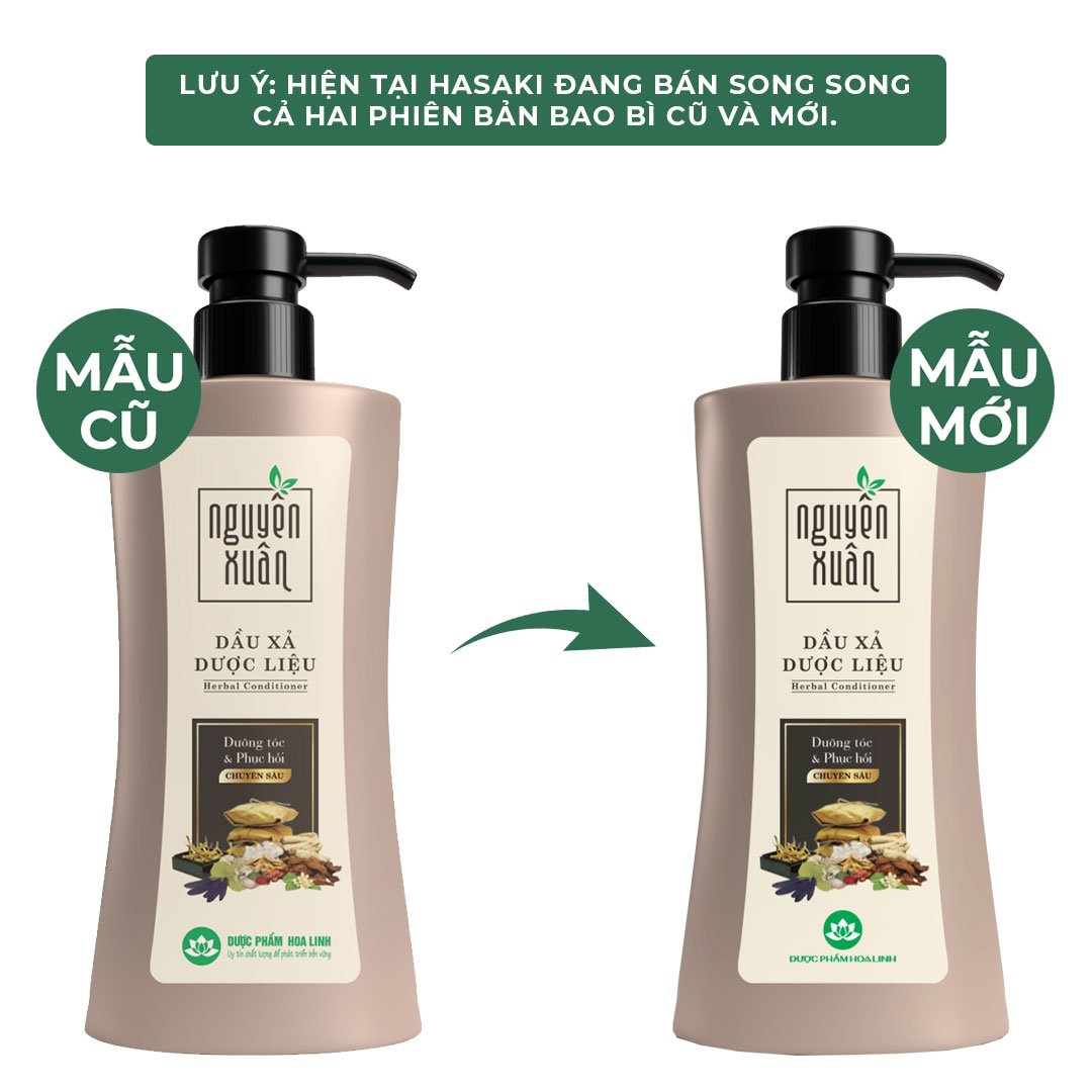 Dầu Xả Nguyên Xuân Dược Liệu Từ Sữa Gạo Phục Hồi Tóc 300ml