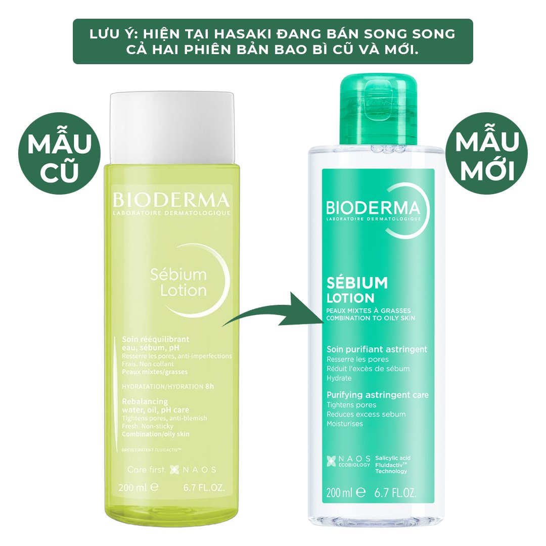 Dung Dịch Cân Bằng Da Bioderma Cho Da Dầu, Hỗn Hợp 200ml
