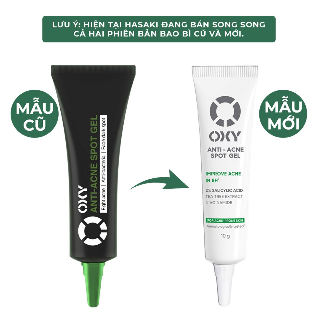 Gel Chấm Mụn Oxy Hỗ Trợ Sạch Mụn, Mờ Thâm 10g