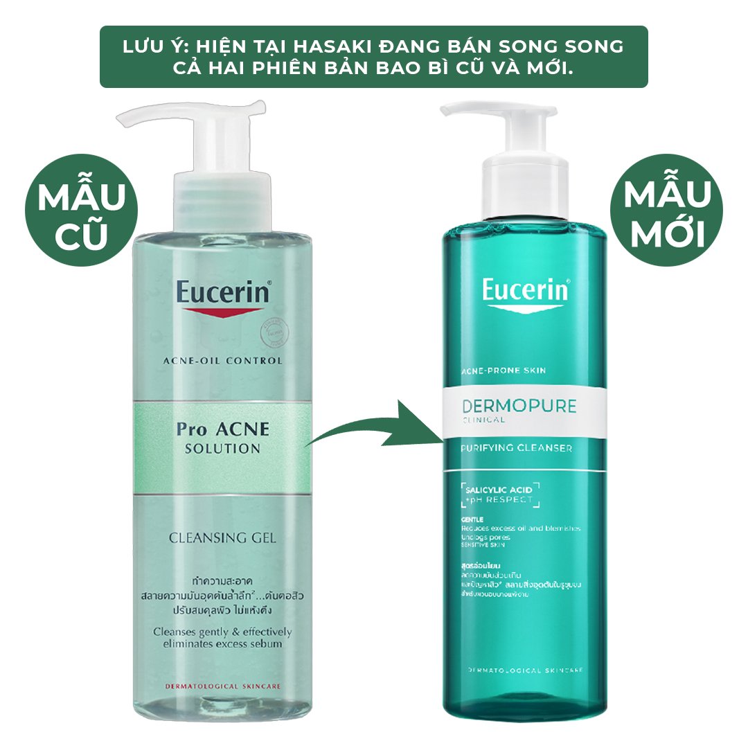 Gel Rửa Mặt Eucerin Cho Da Nhờn Mụn 400ml