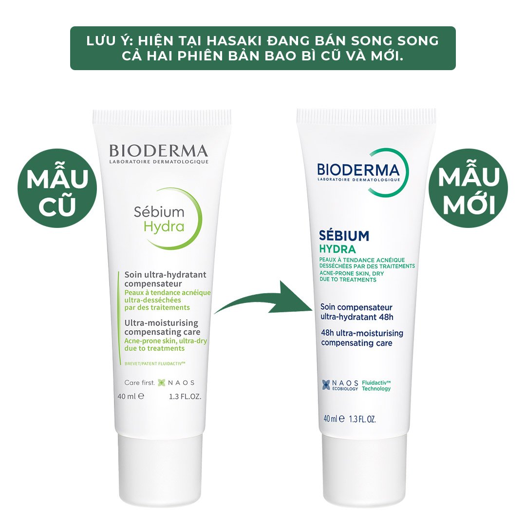Kem Dưỡng Ẩm Bioderma Giảm Khô Căng, Bong Tróc Da Mụn 40ml