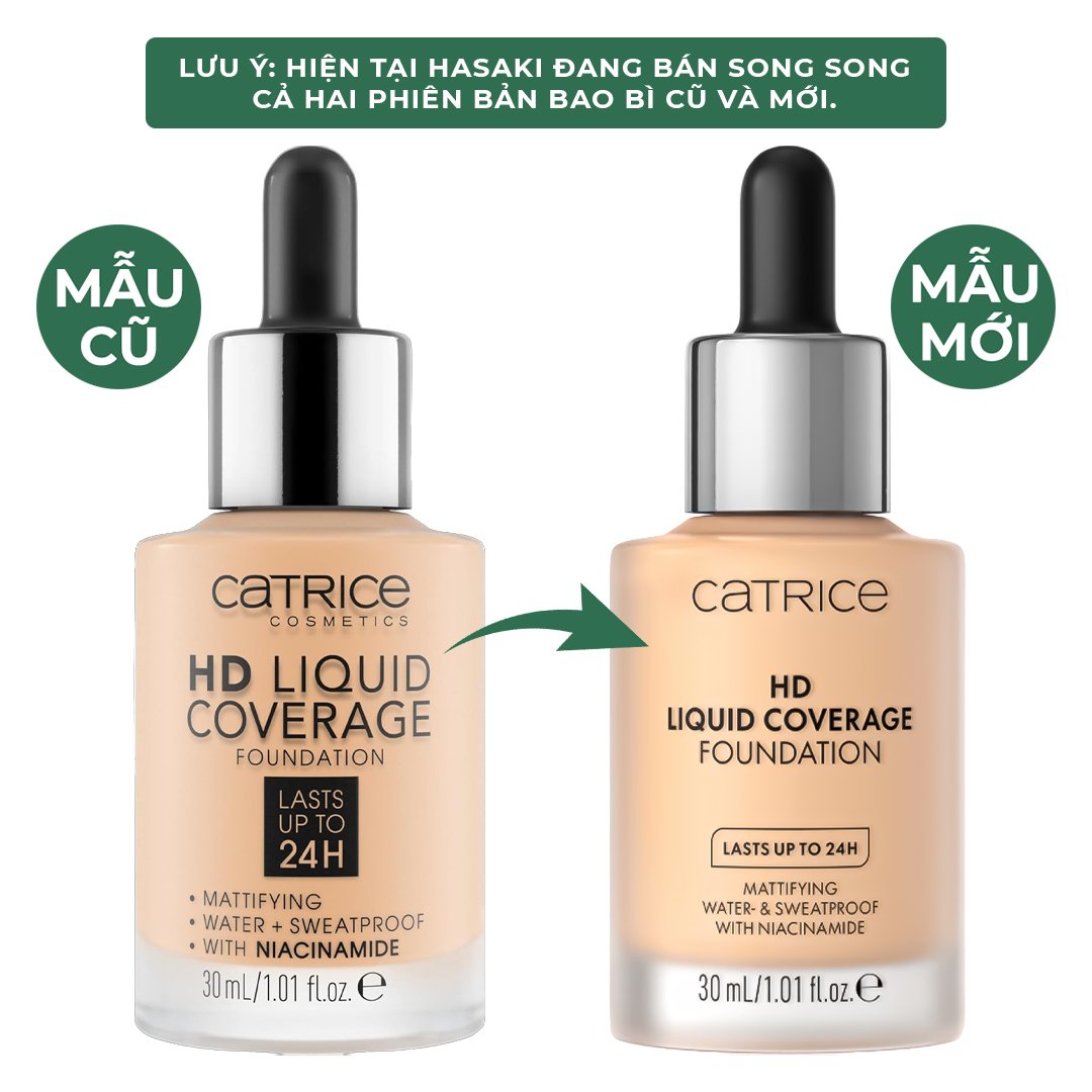 Kem Nền Catrice Kiềm Dầu Che Phủ 005 Sáng Tự Nhiên 30ml