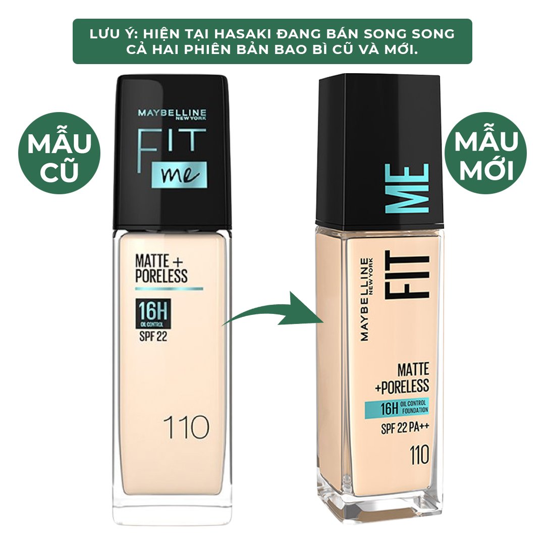 Kem Nền Maybelline Mịn Nhẹ Kiềm Dầu Chống Nắng #110 30ml