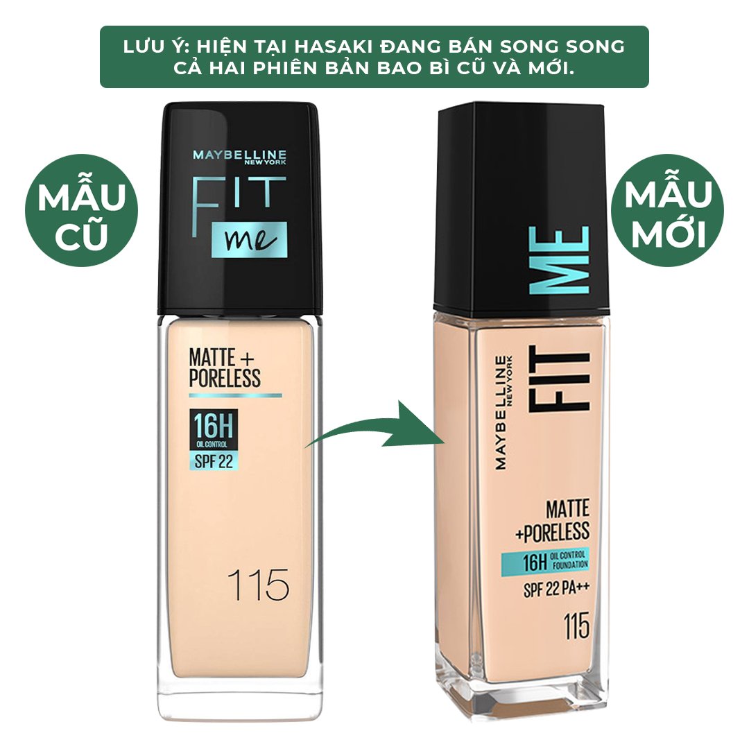 Kem Nền Maybelline Mịn Nhẹ Kiềm Dầu Chống Nắng #115 30ml