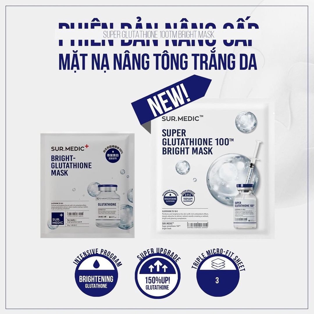 Mặt Nạ Sur.Medic+ Tinh Chất Glutathione Làm Sáng Da 30g