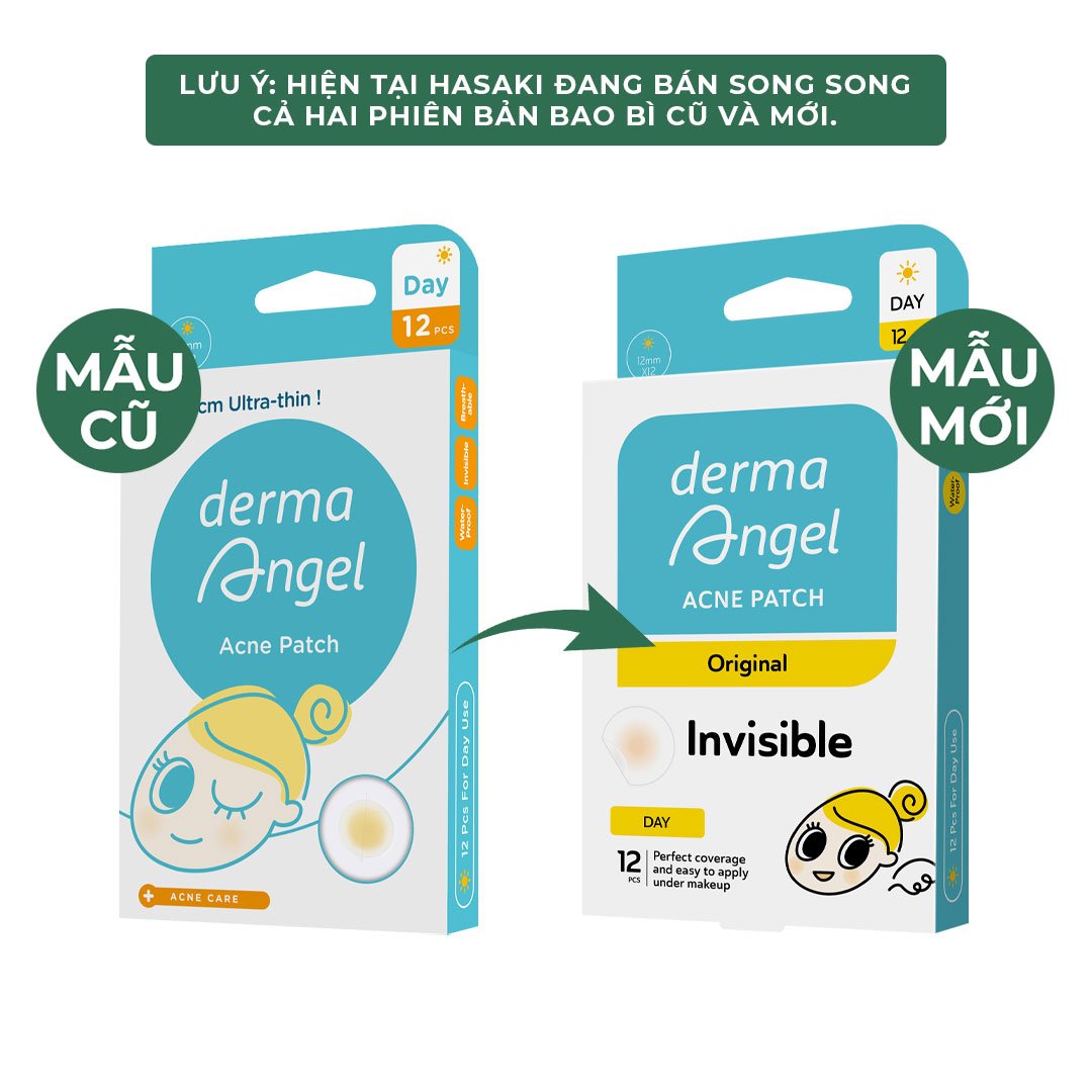 Miếng Dán Mụn Derma Angel Dùng Cho Ngày 12 Miếng
