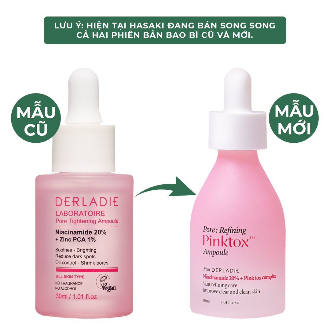 Serum Derladie Niacinamide 20% Giảm Mụn, Mờ Thâm Đỏ 30ml