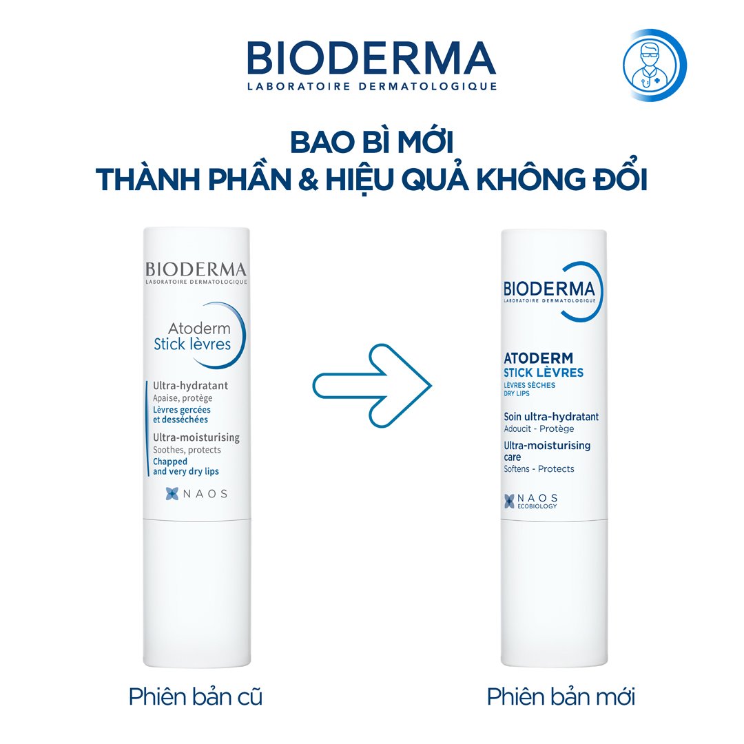 Son Dưỡng Bioderma Dạng Sáp Làm Dịu Môi Khô, Nứt Nẻ 4g