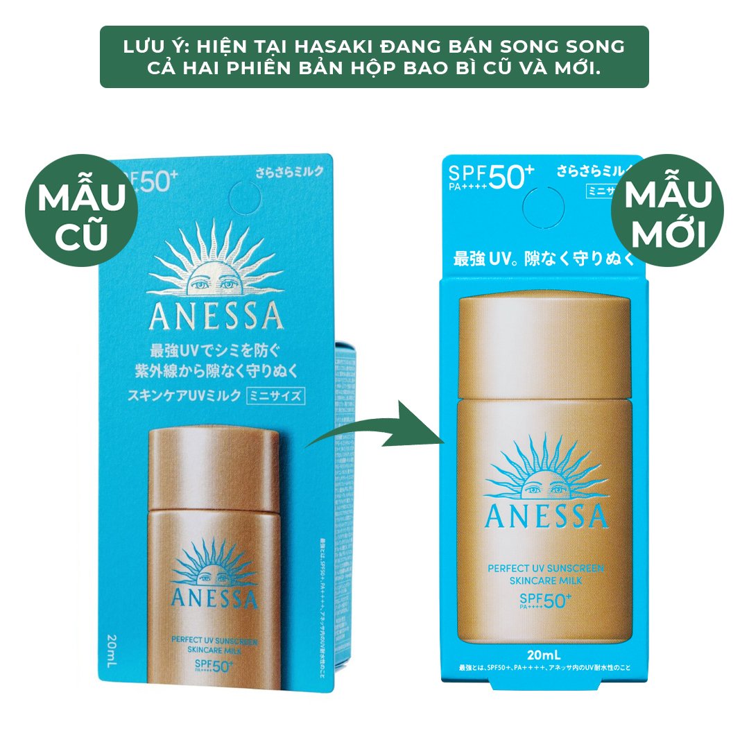 Sữa Chống Nắng Anessa Dưỡng Da Kiềm Dầu 20ml (Mới)