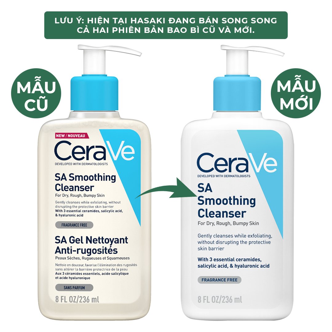 Sữa Rửa Mặt CeraVe Làm Sạch & Tẩy Tế Bào Chết Dịu Nhẹ 236ml