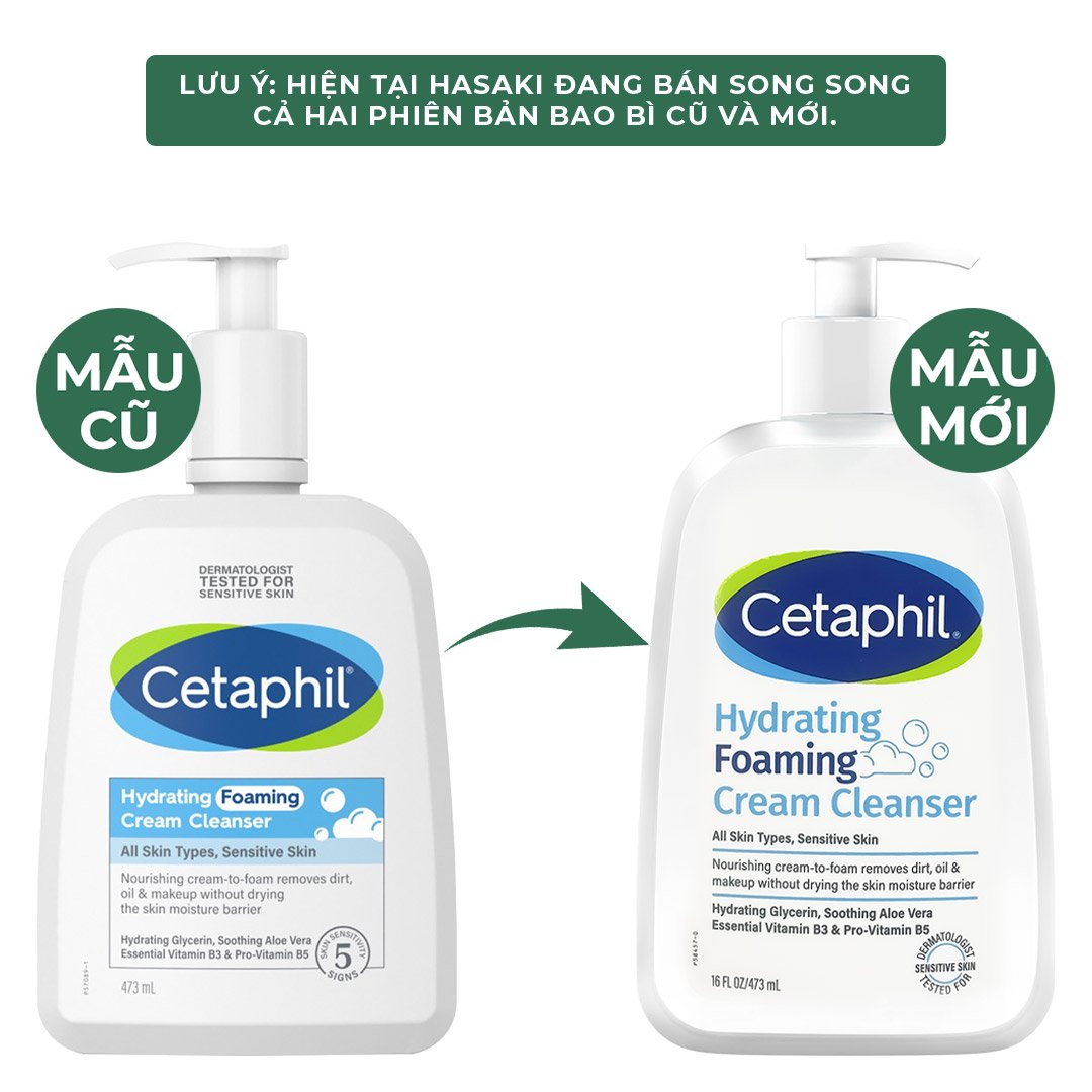 Sữa Rửa Mặt Cetaphil Tạo Bọt Dịu Lành Cho Da Nhạy Cảm 473ml