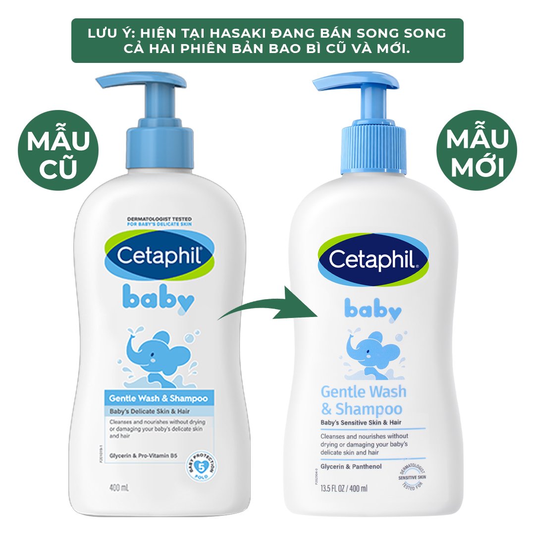 Sữa Tắm Gội Cetaphil Dịu Lành Cho Bé 400ml