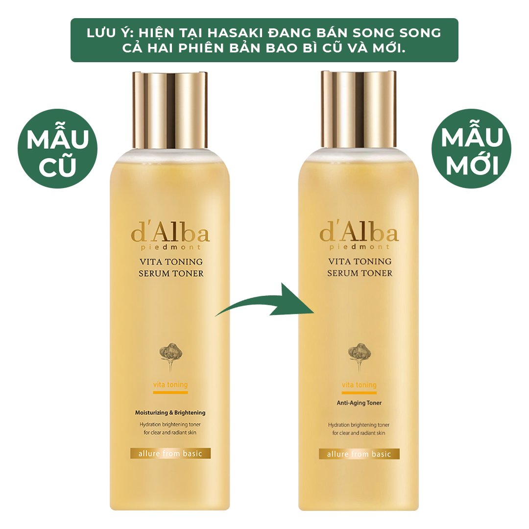 Toner d'Alba Cải Thiện Lỗ Chân Lông, Dưỡng Ẩm Da 180ml