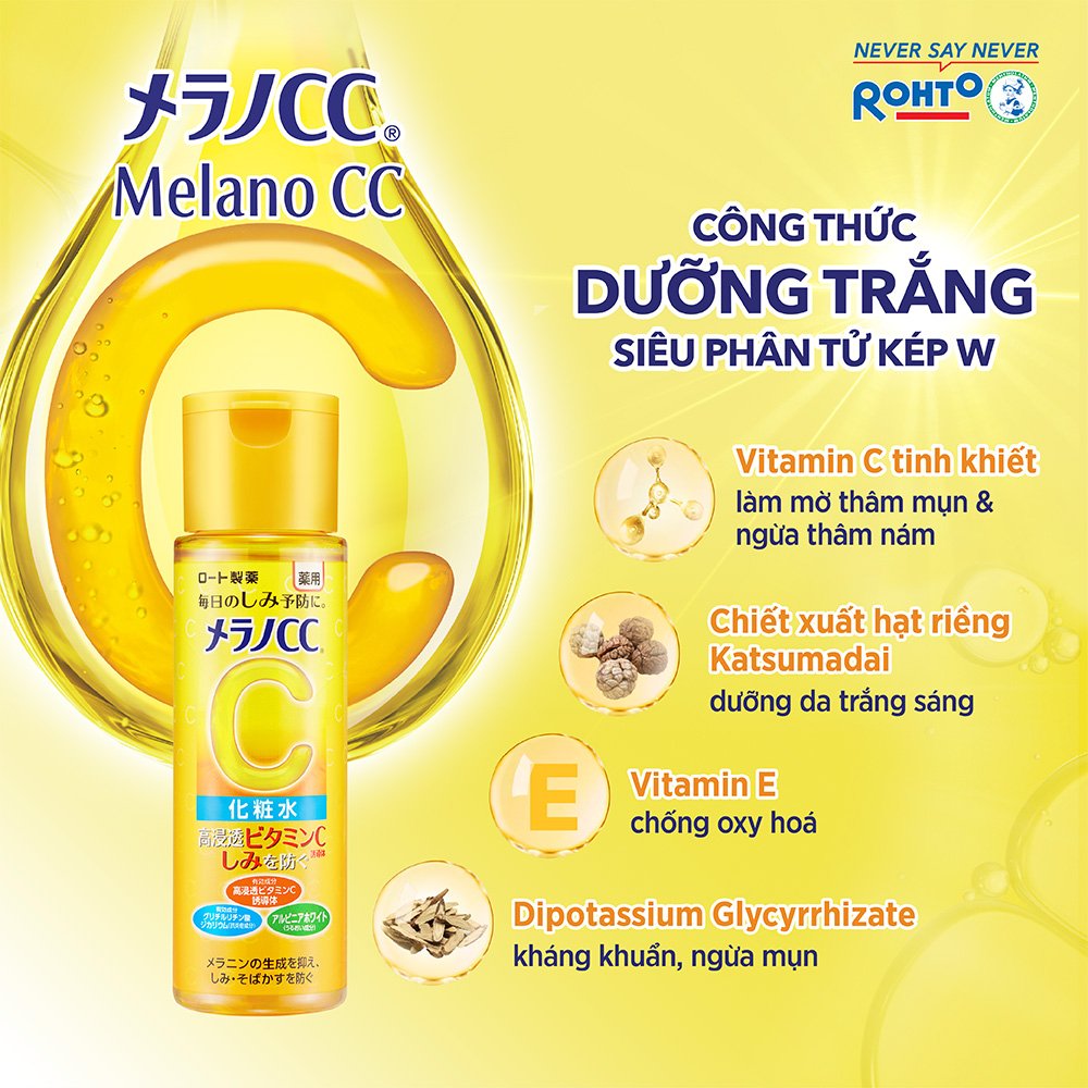 Dung Dịch Melano CC Dưỡng Sáng Da, Mờ Thâm Nám 170ml