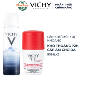 Combo Vichy Lăn Khử Mùi 50ml + Xịt Khoáng Dưỡng Da 50ml
