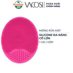 Miếng Rửa Mặt Vacosi Silicone Đa Năng Cỡ Lớn Hồng Đậm DC12-FL
