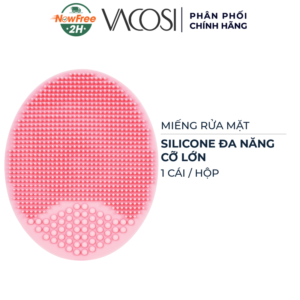 Miếng Rửa Mặt Vacosi Silicone Đa Năng Cỡ Lớn Hồng Nhạt DC12-HL