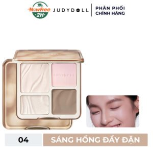 Bảng Highlight Và Tạo Khối Judydoll 4 Màu - 04 Sáng Hồng 9g