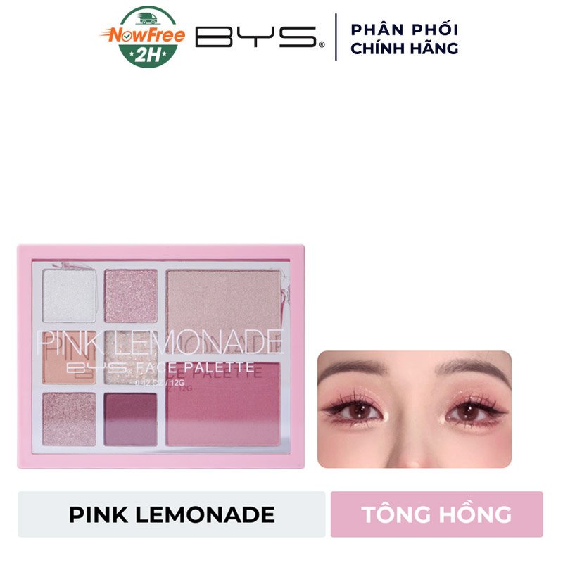 Bảng Phấn Má & Mắt BYS Đa Năng 8 Màu Pink Lemonade 12g